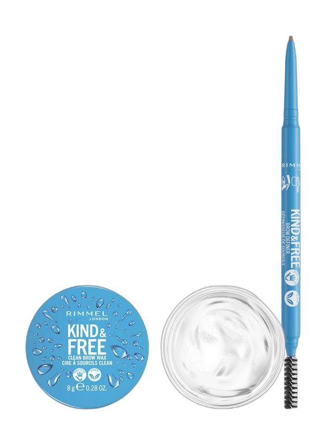 RIMMEL LONDON Kind And Free Eyebrow Gel & Kind & Free Brow Definer - 003 Bundle - Image 1
